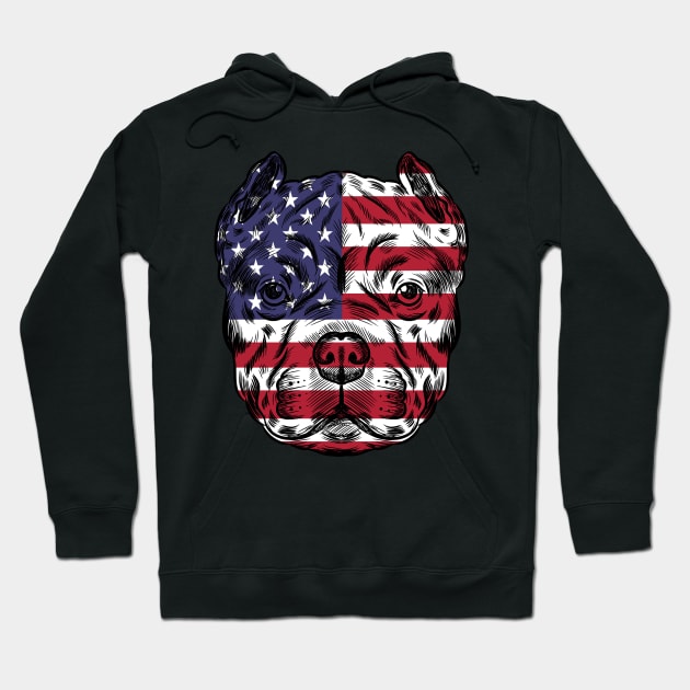 Pitbull Dog Owner Women 4th Of July Gift Pitbull Hoodie by PomegranatePower